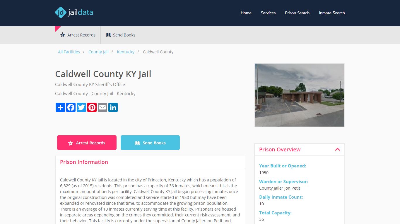 Caldwell County KY Jail Inmate Search and Prisoner Info - Princeton, KY